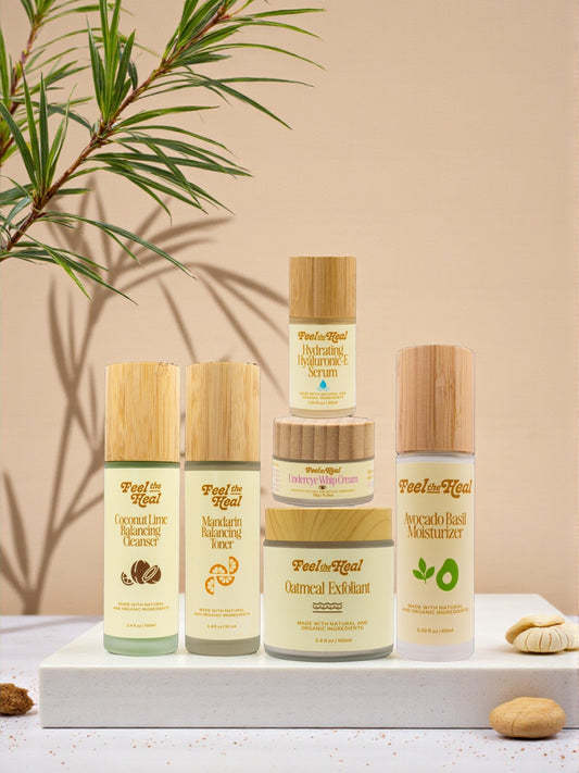 Feel The Heal Natural Skincare Set | Full Face Care Collection | Hydration & Glow